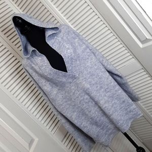 LOFT Large Blue Hooded Sweater